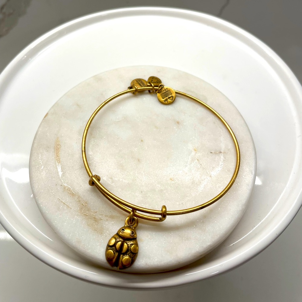 Alex and Ani Ladybug Bracelet in Gold